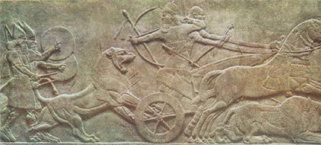 Temas militares en el arte asirio.